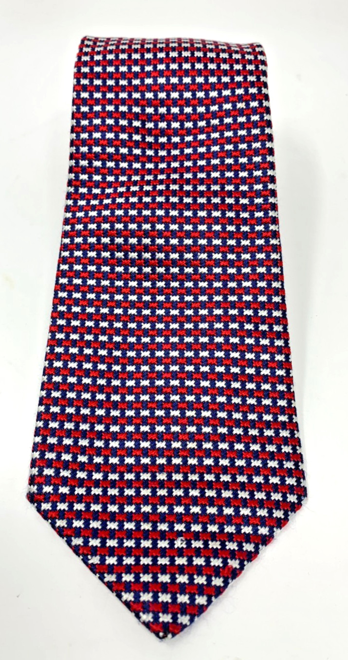 Turnbull & Asser Multicolor Geometric Tie 100% Silk Hand Made