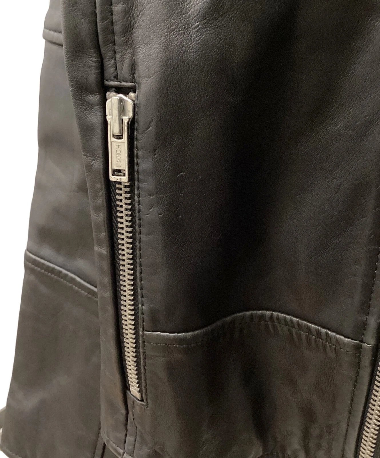 GAP Leather Jacket Men's Size M Black - product detail image 8