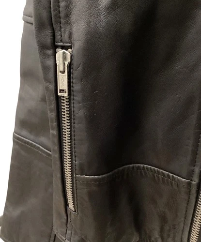GAP Leather Jacket Men's Size M Black image 8