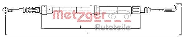 Metzger Seilzug, Feststellbremse Hinten, Links, Rechts FüR Vw-image