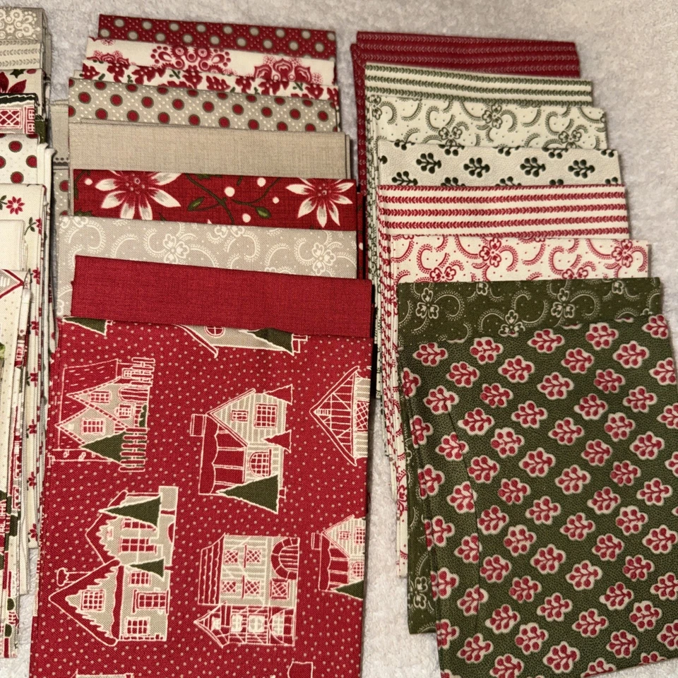 Petites Maisons De Noël by French General for Moda 26 Fat Quarter Bundle - Image 3 of 4