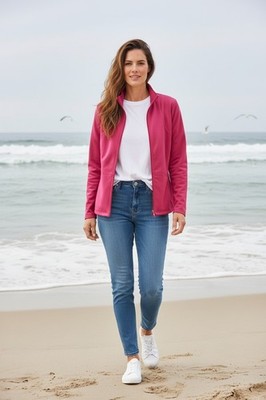Bee Inspired - NWOT, Raspberry Colored Warm Up Jacket, Zipperd Front, Pockets,