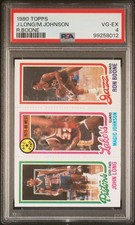 1980-81 MAGIC JOHNSON Long Boone PSA 4 Topps VG-EX Certificate 99258012 LA Laker