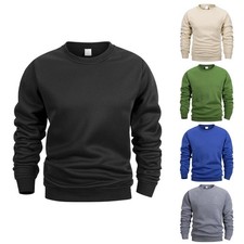 Mens Sweatshirt Heavy Blend Crew Neck Plain Jumper Pullover Casual High Quality