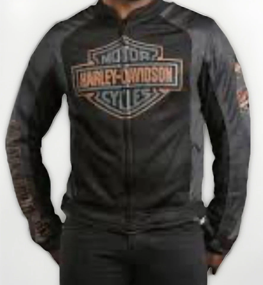 Harley-Davidson Mesh Motorcycle Jacket Bar & Shield Logo 3XL Cruiser Racing Coat - Image 3 of 4