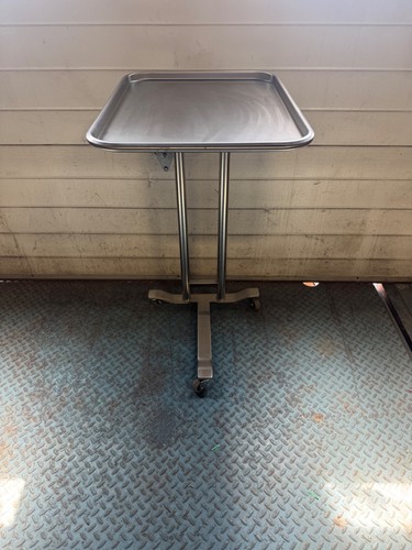 Pedigo P-1066-A-SS T-Base Mayo Stand Stainless Steel Dual Post 16x21 Large Tray