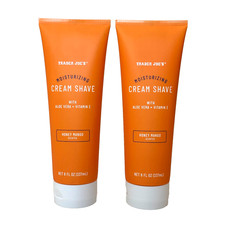 2 Pack New Trader Joe's Honey Mango Moisturizing Shaving Cream 8 fl oz Each