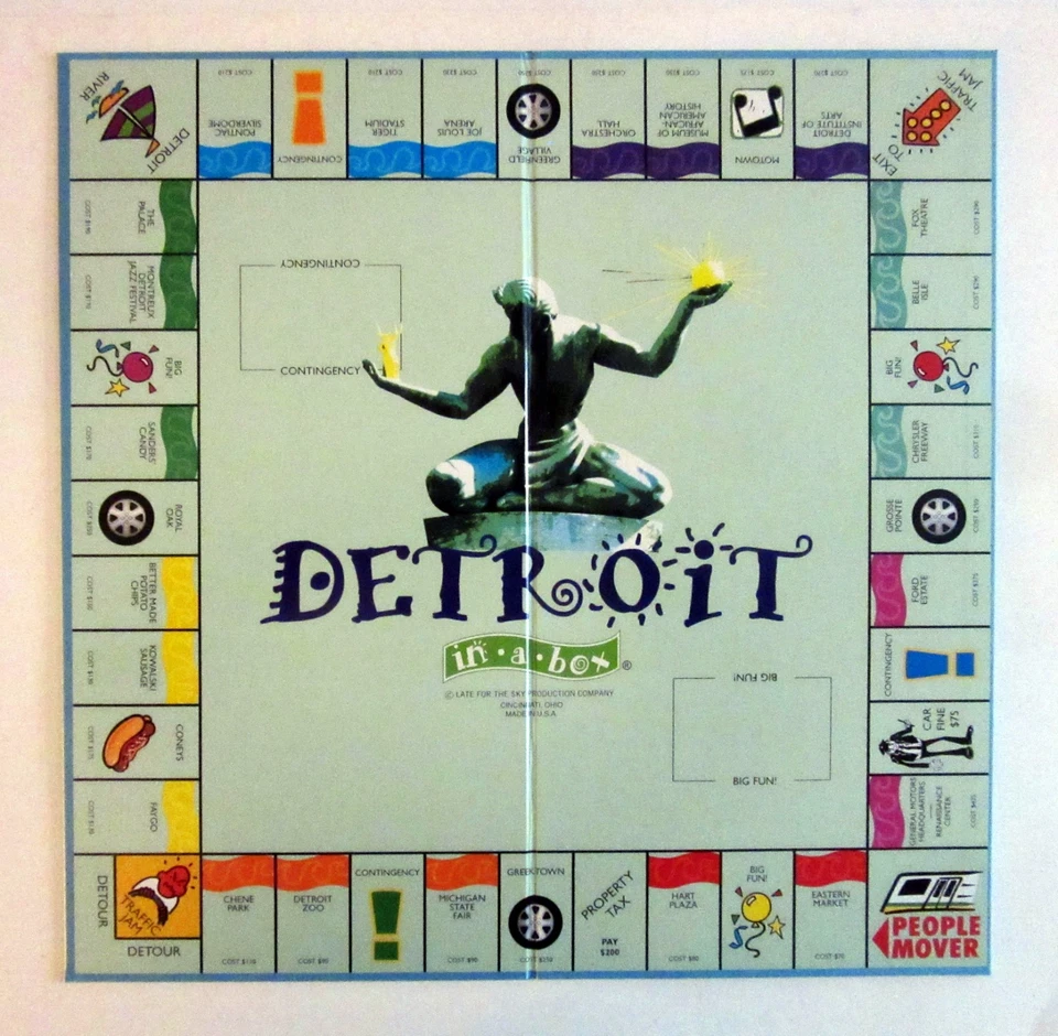 DETROIT IN A BOX. Monopoly Type Board Game by Late For The Sky Productions, NEW - Image 2 of 4