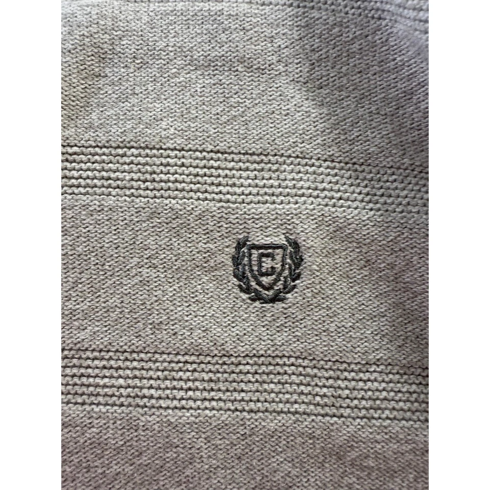 Chaps Heather Gray Mock Neck Knit Sweater Button Detail Mens XL - Image 3 of 4