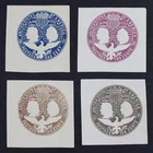 CKStamps: US Cut Square Stamps Collection Scott#U348-U351 Unused NH NG