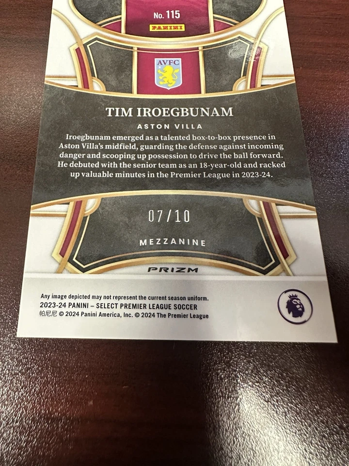 2023-24 Select Premier Tim Iroegbunam Gold Prizm Mojo #7/10 SP Mezzanine #115 - Image 3 of 3