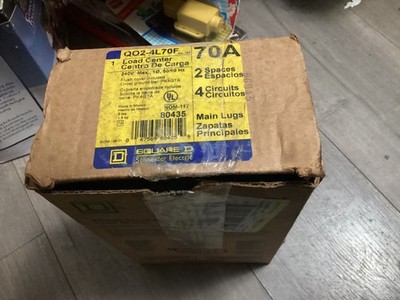 Square D QO24L70F 70A Load Center Main Lug 1-Phase 2-Spaces 4-Circuits 120/240V 
