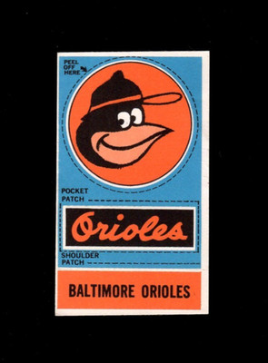 1968 Fleer Cloth Trios Tallboys BALTIMORE ORIOLES Patches Emblems Sticker Logo