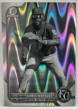 2022 Bowman Draft #BDC-74 Daniel Vazquez Chrome Black & White RayWave Refractor