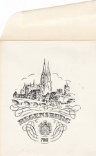Ukrainian Emigre Envelope DP Camp Regensburg Size 3,5X4,25 inches