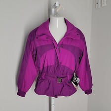Tyrolia Skiwear Micro Climate Control Zip Up Jacket ~ Sz 8 ~ Purple