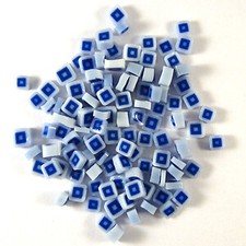 Blue  White Square Murrine SQ04-96 Millefiori COE 96 Glacial Art Glass Supplies