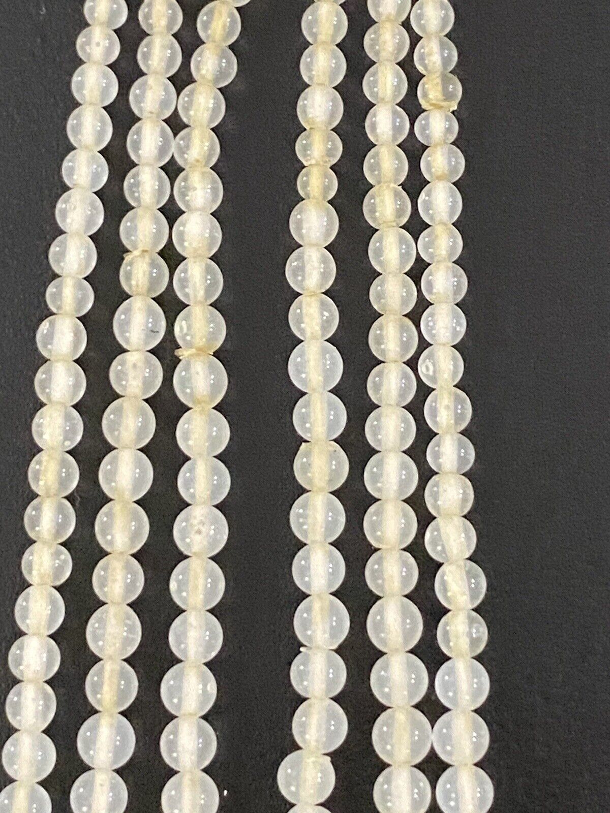 Vintage Cream Colored Glass Beaded Necklace With … - image 12