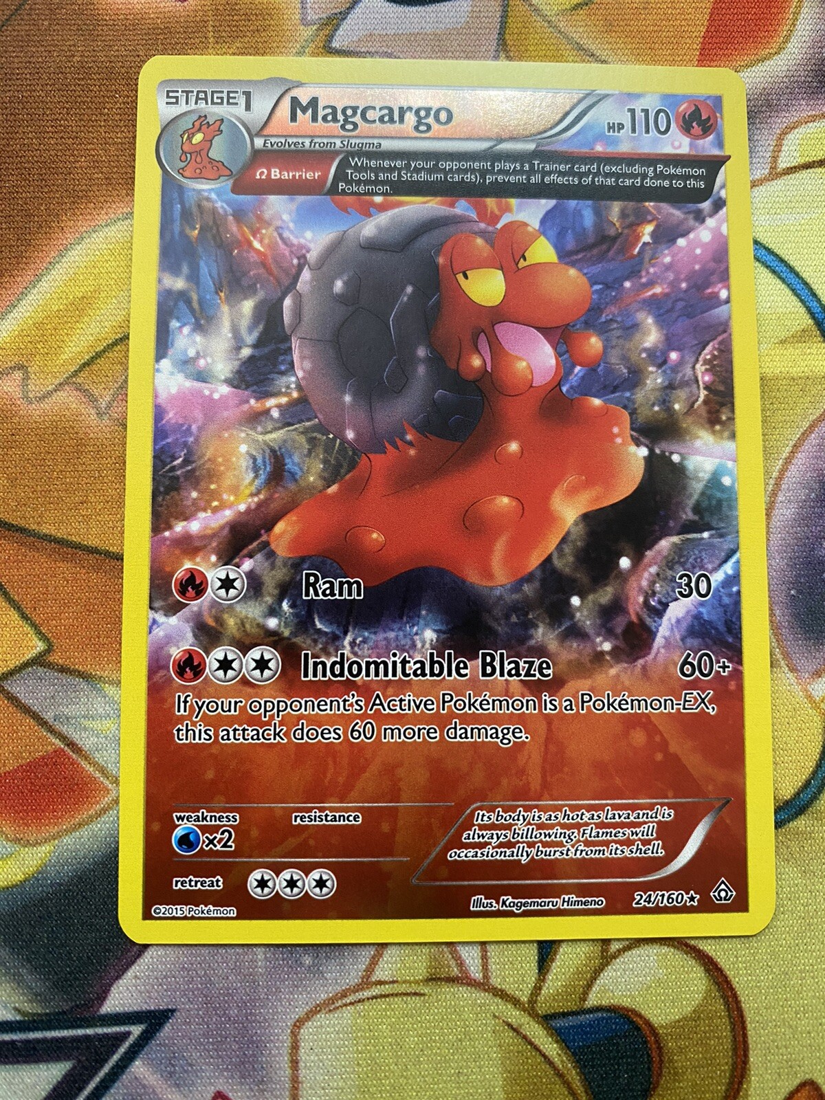 Pokemon XY Primal Clash Magcargo 24/160 Reverse Holo Rare NM