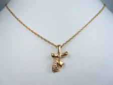 Nina Ricci Gold Plated Pendant with Swarovski Crystals 16-18" - 6880