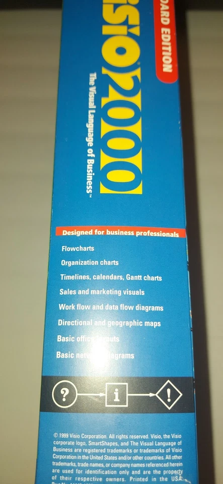 Visio 2000 Professional Upgrade New Standard Visual Gralhical Software Sealed - Image 3 of 4