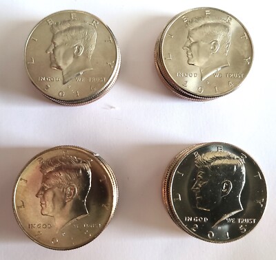 2014 & 2015 P&D Kennedy Half Dollars BU One Full Roll | eBay