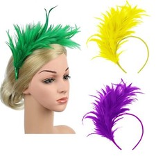1920s Feather Fascinator Headband for Women Headpiece Fascinator Hats for Mar...