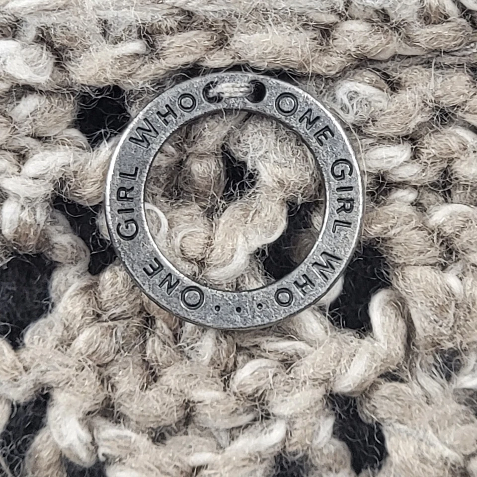 Cárdigan suéter de lana marrón One Girl Who para mujer Foto 3 de 4