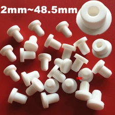 2mm~48.5mm White Hole Plugs Silicone Rubber Seal Stopper Inserts Bungs End Caps