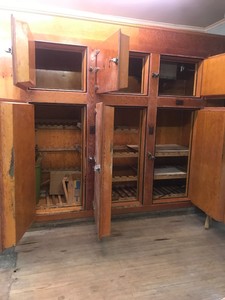 vintage wooden ice chest