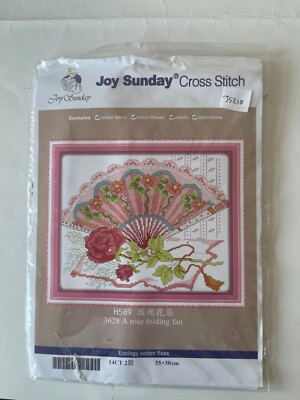 Joy Sunday Kreuzstich-Set - A Rose Faltfächer - H589