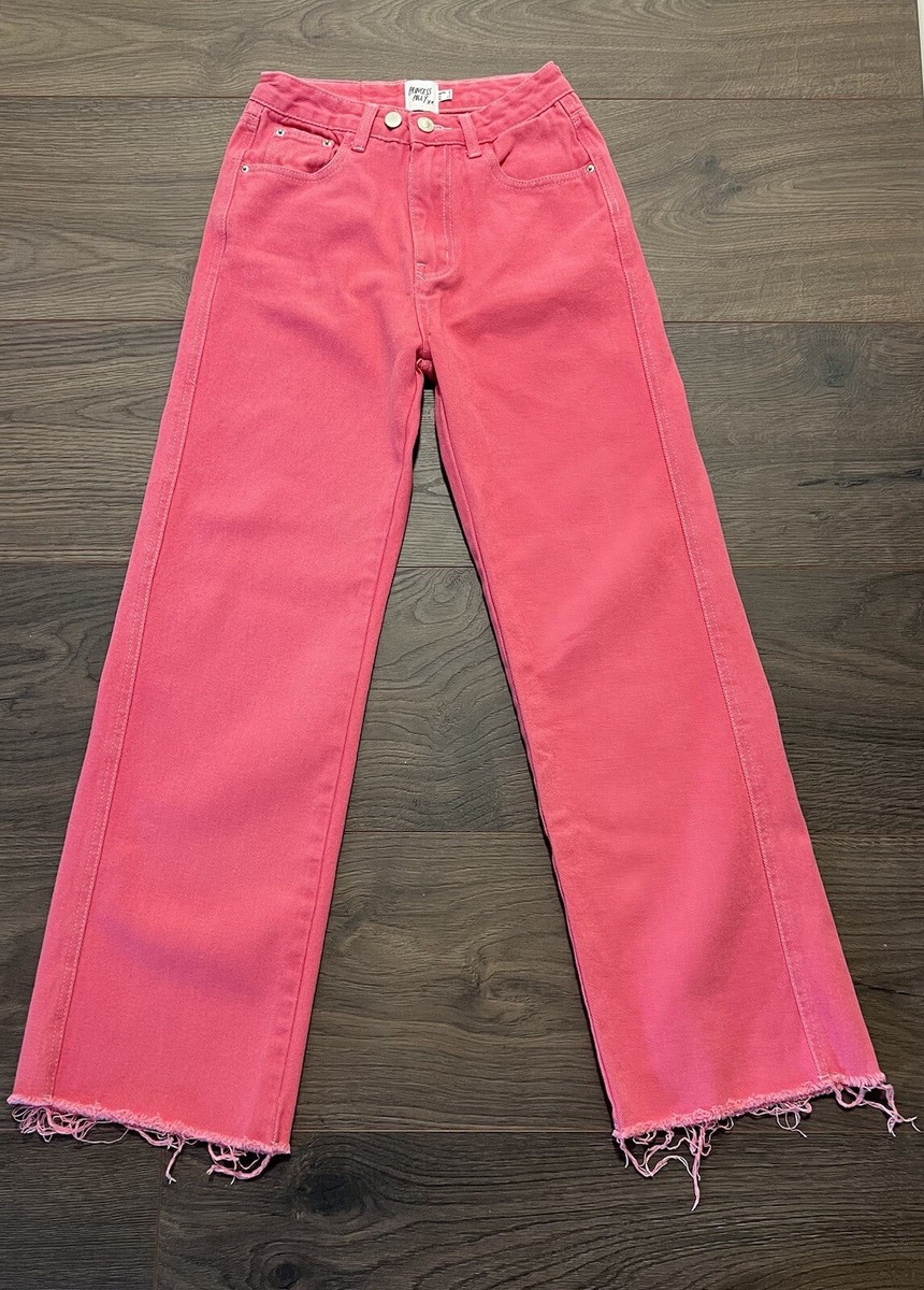 PRINCESS POLLY Arlington Denim Straight Leg High Rise Jeans Pink Size  US