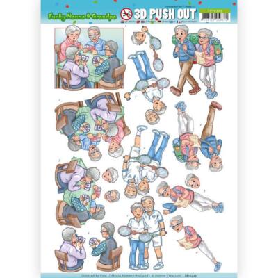 3D-Stanzbogen - Yvonne Creations - Funky Nanna's - Sporting Together