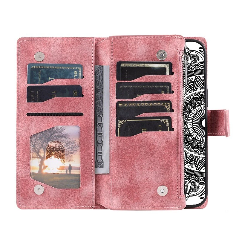 Phone Case For Google Pixel 9 8 7 Pro 6A PU Leather Wallet Flip Cover With Strap