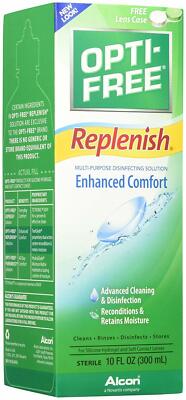Opti Free Replenish Contact Lens Solution, 10 oz Liquid, BRAND