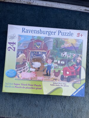Ravensburger Farm Mania Animals Tractor 24 Piece Floor Puzzle Kids XXXL 3+ New