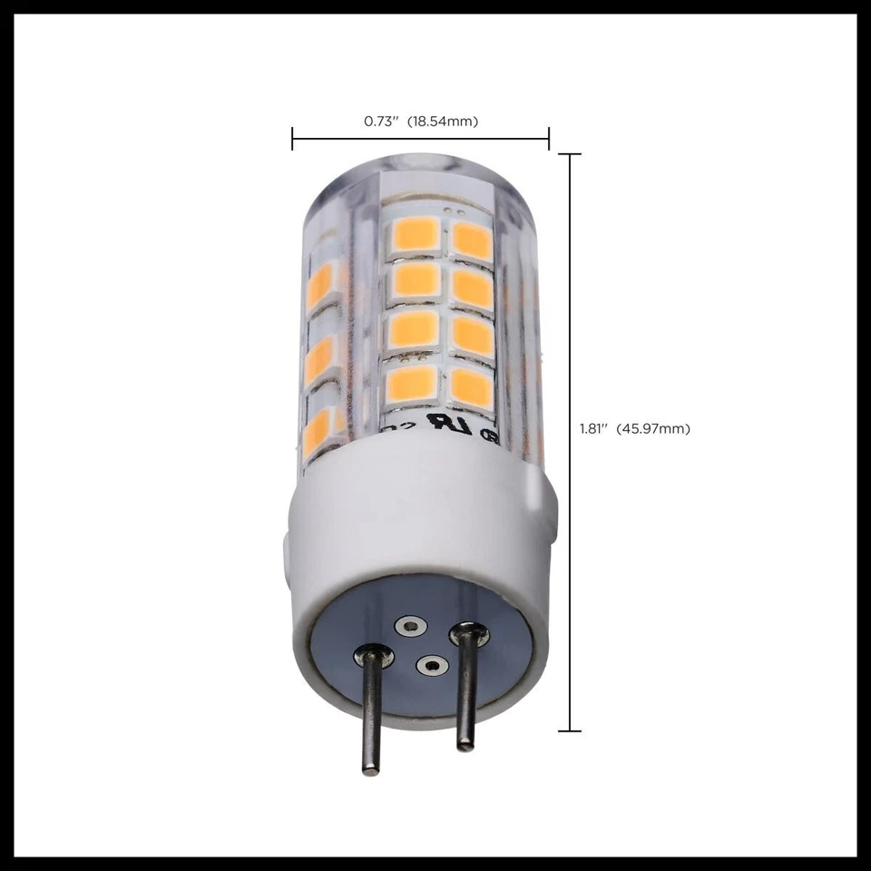 Satco S12323 - 4.5 Watt T6 LED Bulbs - GY6.35 Base -5000K ( 2, 5, 10 or 20 Pack) - Image 2 of 4