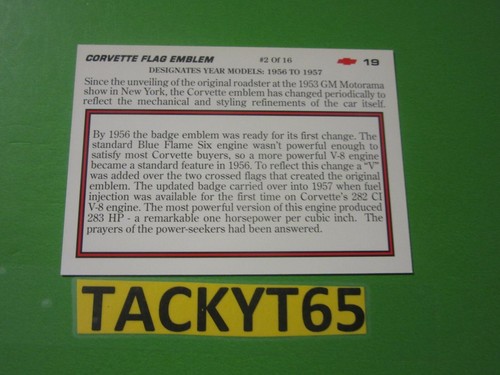 1991 VETTE SET SINGLE CARD(S) NEW YOU CHOOSE - Picture 44 of 202