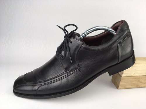 Johnston & Murphy Para Hombres Cuero Negro Delantal Puntera Mocasín Vestido Zapato Talla 10 M - Imagen 2 de 11