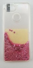 Atump Google Pixel 3 2018 Phone Case Pink Glitter Liquid Cover Screen Protector