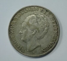 1930 NETHERLANDS 2-1/2 GULDEN SILVER (.720) COIN