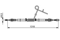 Bosch Handbremsseil Rechts FüR Tourneo Custom V362 Transit V363 2.0D 2.2D