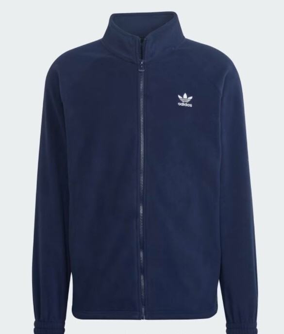 adidas Adicolor Classics Trefoil Teddy Fleece Jacket Blue Men's