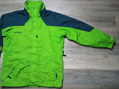 Columbia Sportswear Parka vtg 90s Jacket Lime Action Green RARE