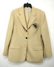 Collections for Le Suit Womens Tan Notch Collar Business Career Formal Blazer 14