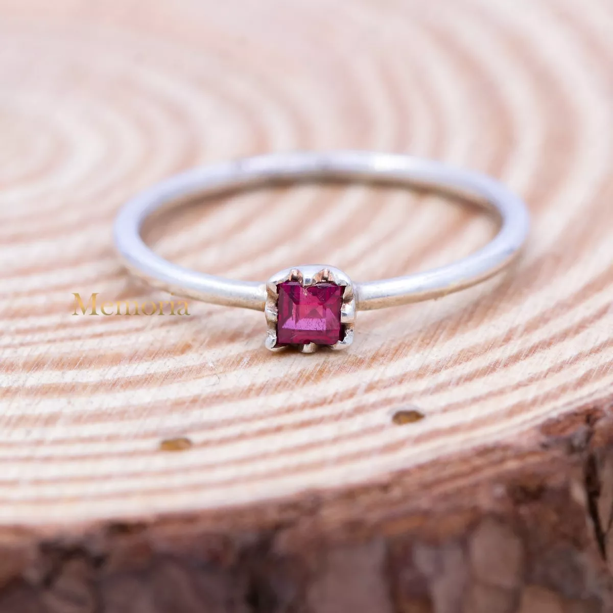 Square ruby shop ring