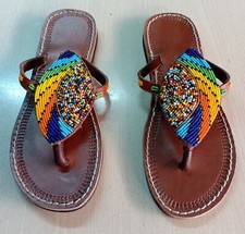 Beaded sandals women