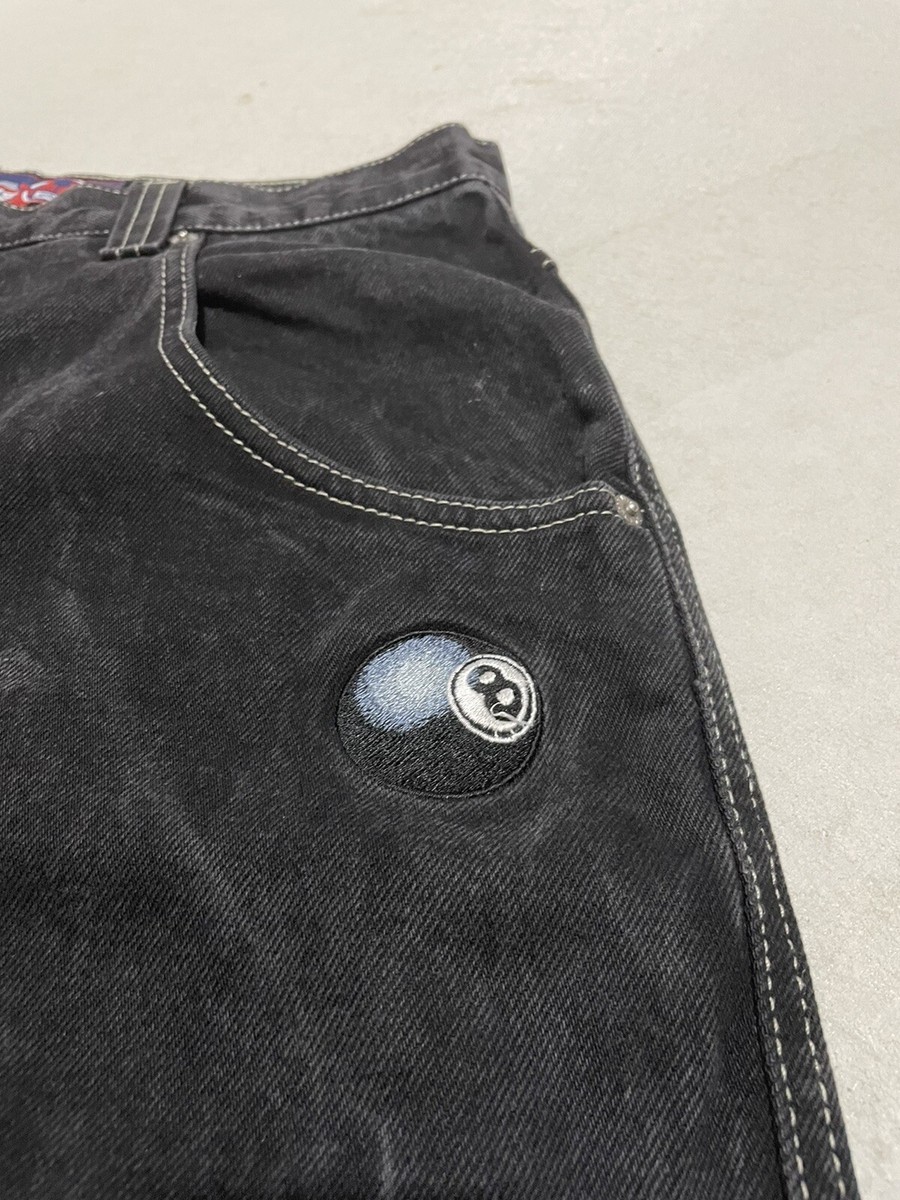 vintage Y2K JNCO Jeans 8-Ball Bulldog black BAGGY loose vintage Y2K JNCO Jeans 8-Ball Bulldog black BAGGY loose