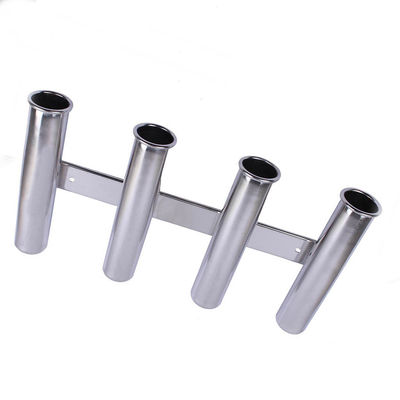 Boat Stainless Steel 4 Tubes Fishing Rod Holder 4 Link  Rod Pod for Marine Yacht
