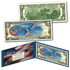 AIR FORCE 80th ANNIVERSARY Milestones of the U.S. Armed Forces Authentic $2 Bill